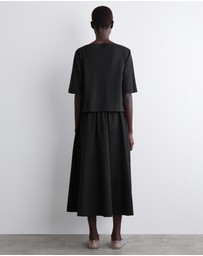 COS - Layered Boat-Neck Midi Dress