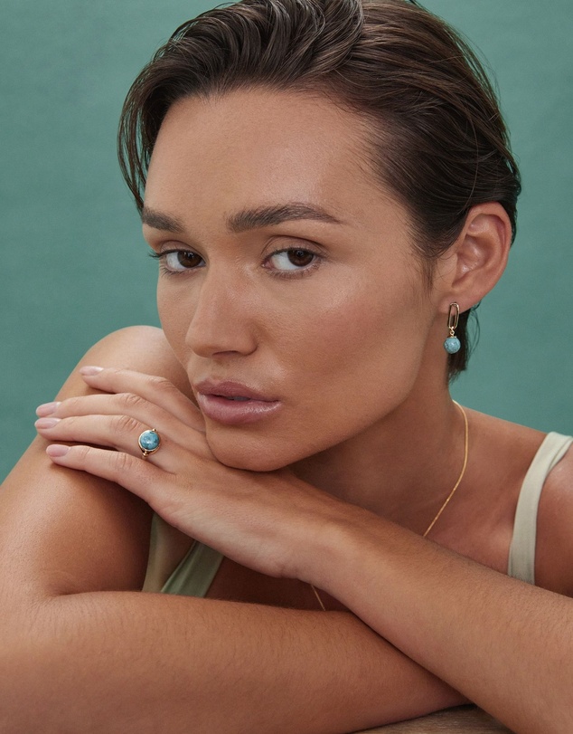 Najo - The Enchantress Two-Tone Turquoise Ring