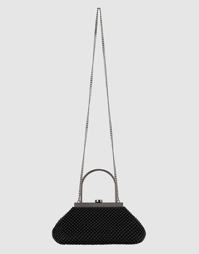 Olga Berg - Mimi Ball Mesh Frame Bag