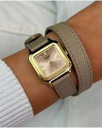 Cluse - Gracieuse Petite Double Leather Rugby Tan/Gold