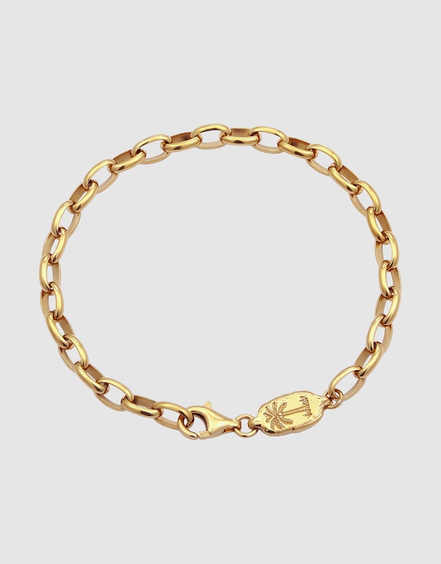 Haze & Glory - ICONIC EXCLUSIVE - Bracelet Men Link Chain 925 Sterling Silver Gold-Plated