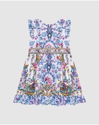 Camilla - Sleeveless Mini Dress With Frill Edges - Kids