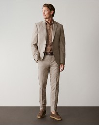 Trenery - Regular Fit Delave Linen Shirt in Cocoa