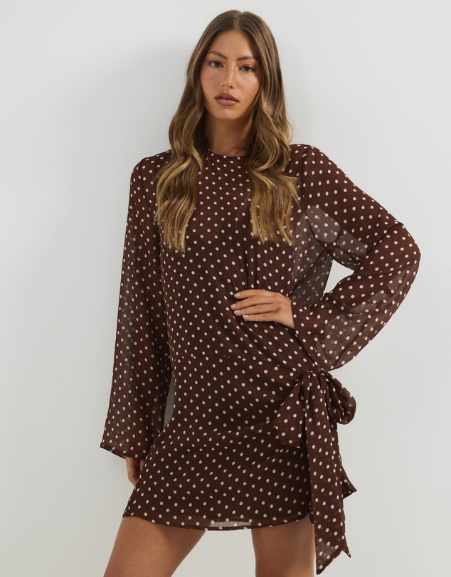 Atmos&Here - Jordi Mini Georgette Spot Dress
