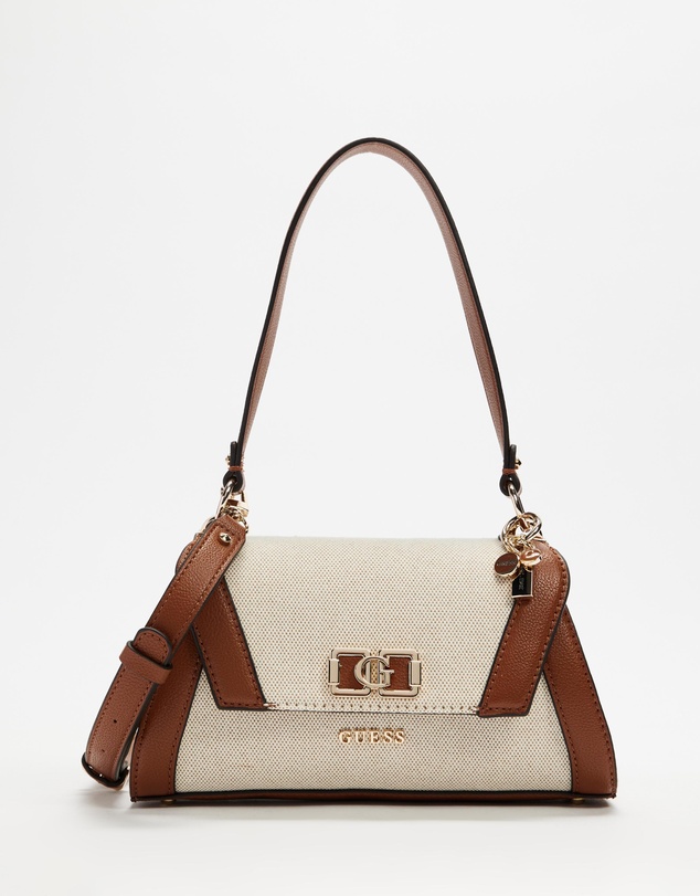 GUESS - Karnilla Canvas Flap Shoulder Bag