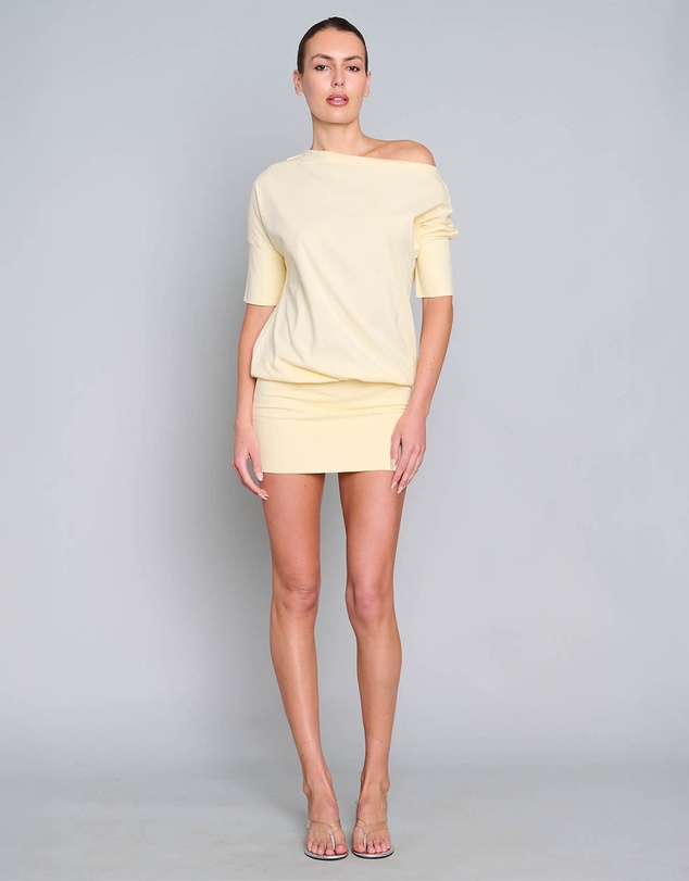 Love and Nostalgia - Gabby Ballet Tee Dress - Lemon Yellow