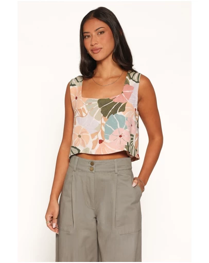Petal & Pup - Devlin Top - Retro Orange Floral