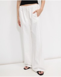 Calli - Matt Cotton Twill Pants