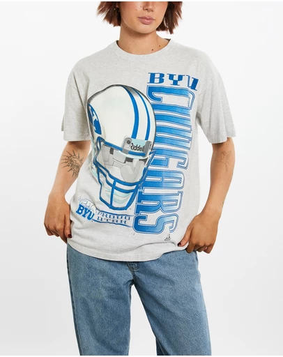 Vintage by The Real Deal - Pre Loved - 90s NCAA BYU Cougars Tee