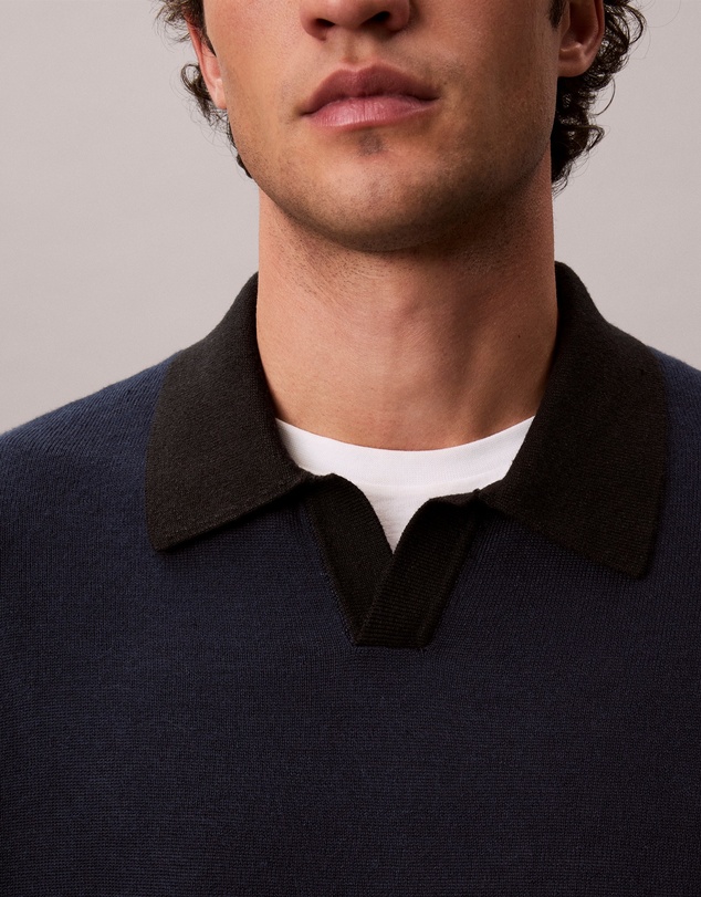 Calvin Klein - Linen Blend Polo Sweater