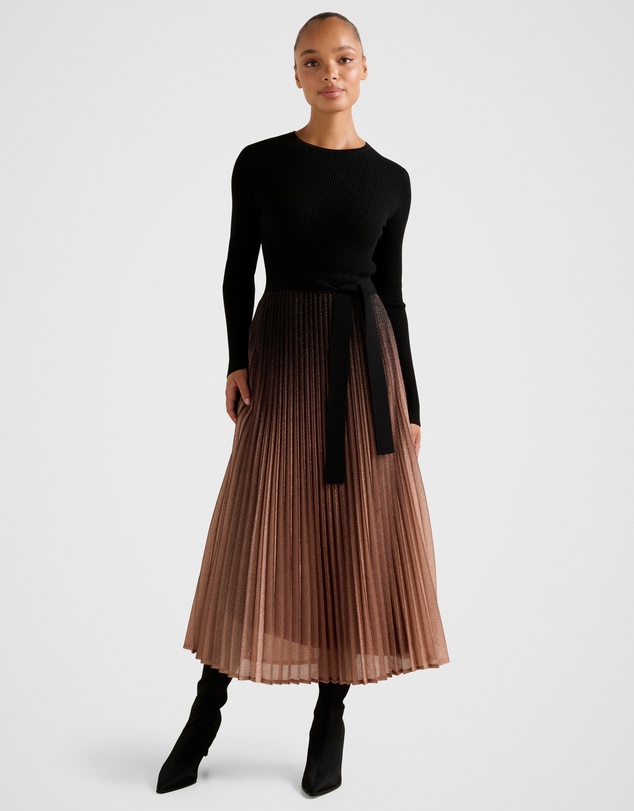 Forever New - Celina Ombre Metallic Midi Dress