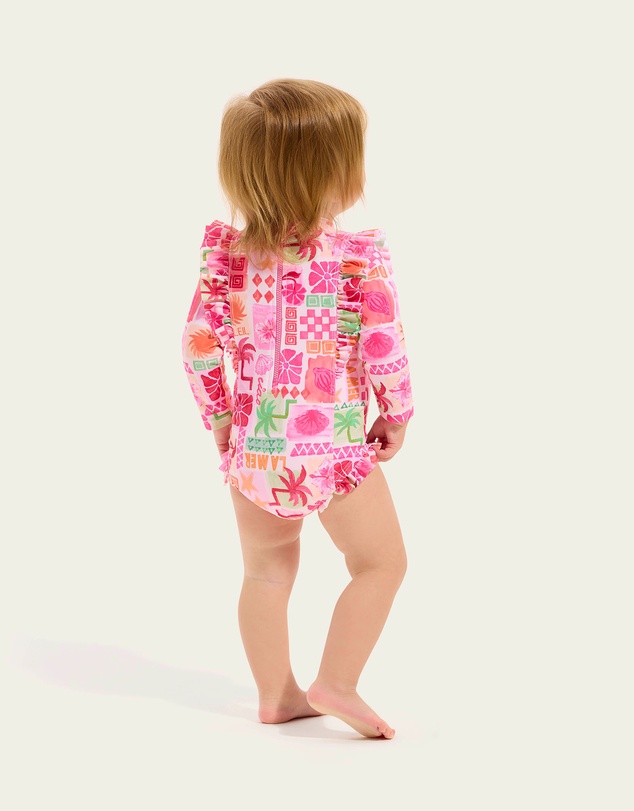 Seafolly - Summer Paradise Frill Sunsuit - Babies