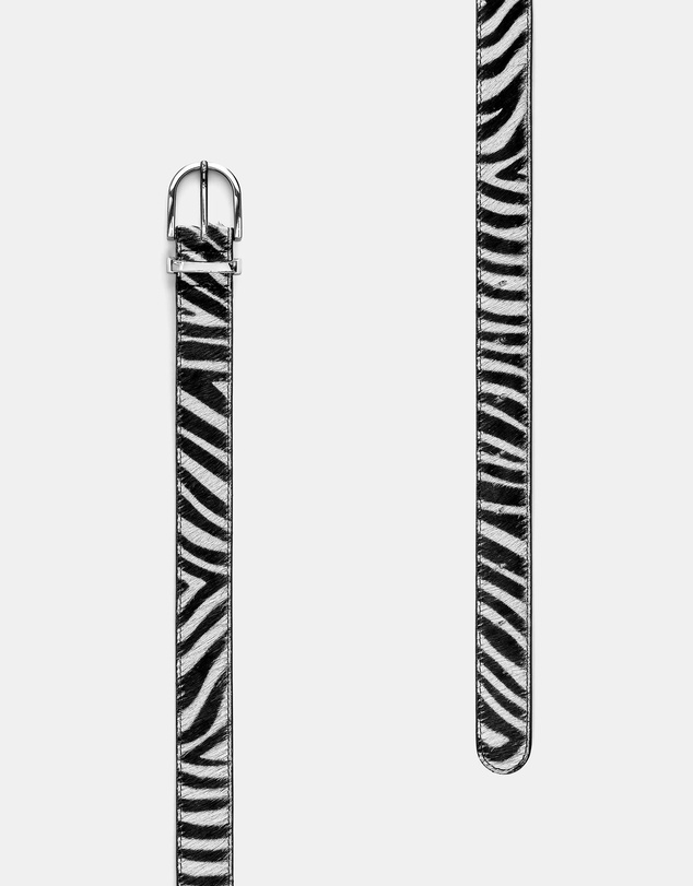 ARKET - Zebra-Print Leather Belt