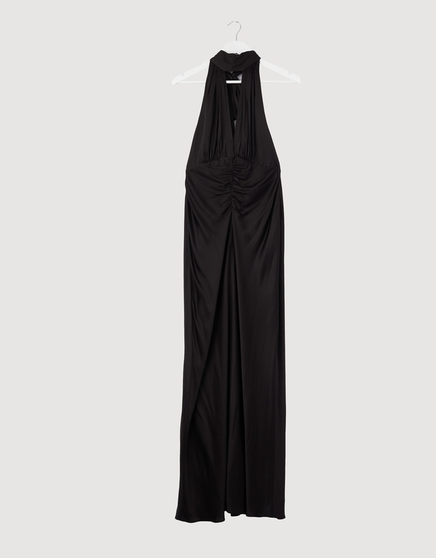 Revibe - Repaired Shona Joy Agnes Halter Neck Maxi Dress - AU 10