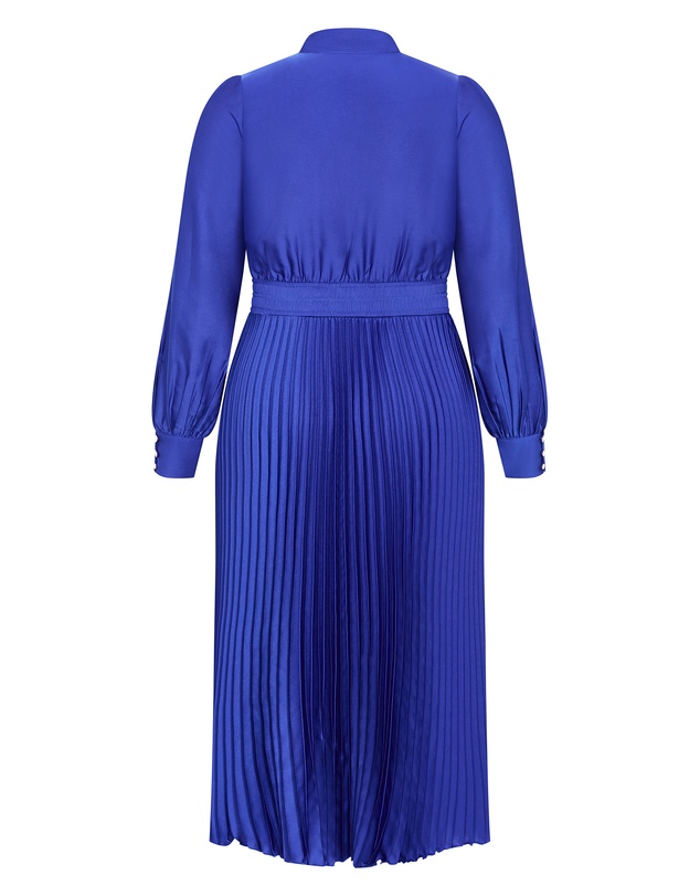 City Chic - Plus sizeMarily Pleat Midi Dress - sapphire