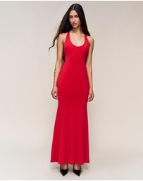 Guizio - Scarf Open Neck Dress