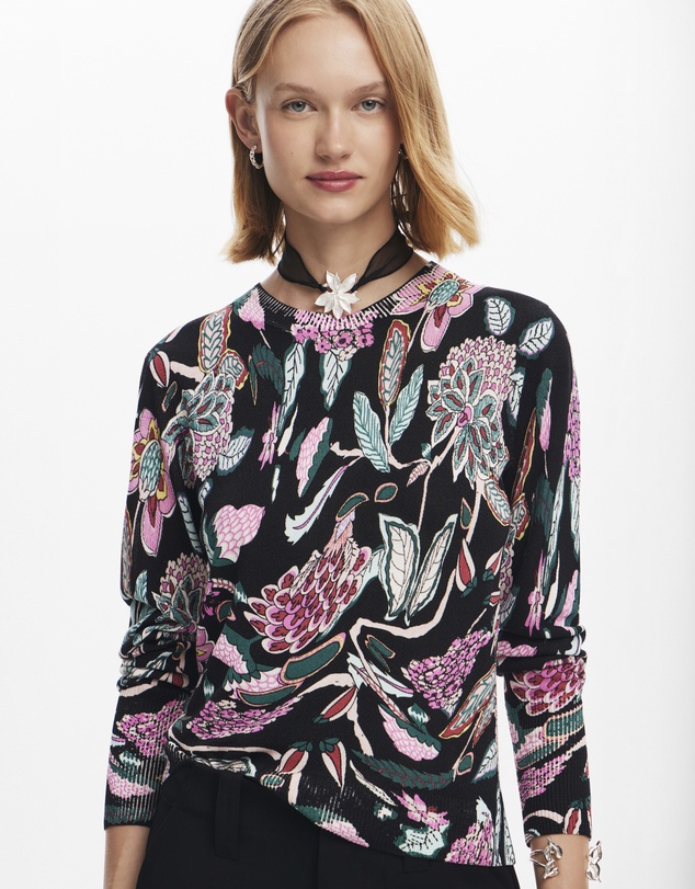 Desigual - Sweater with floral details