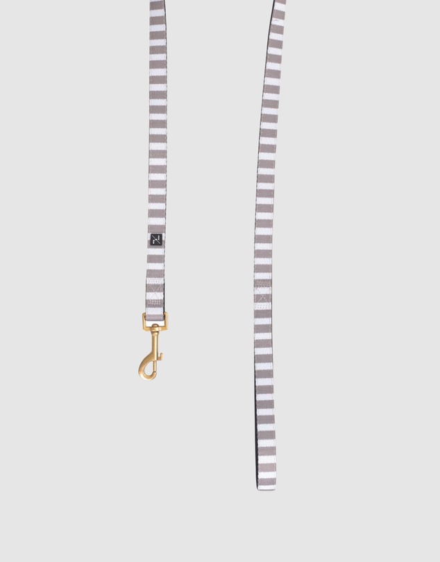 Mog & Bone - Neoprene Lead - Latte Hamptons Stripe Print