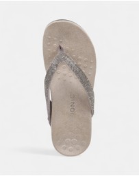 Vionic - Dillon Shine Toe Post Sandal - Stormy