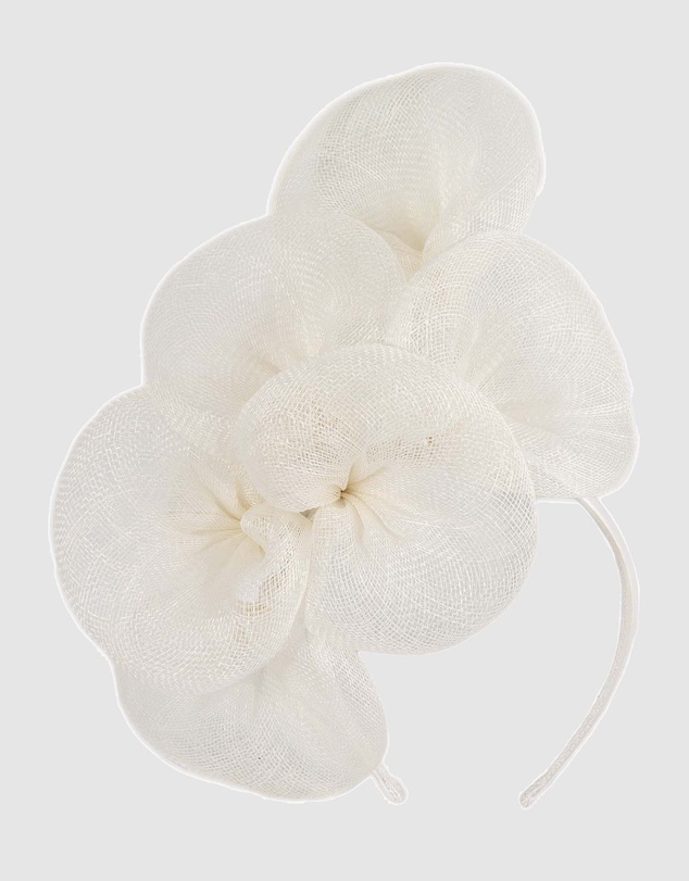 Max Alexander - Large Lilly White Flower Fascinator
