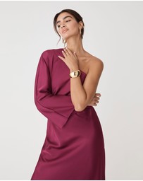 Forcast - Cleo One Shoulder Satin Dress