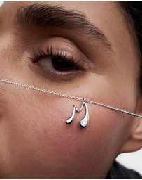PDPAOLA - Initial 2026 M Silver Pendant Necklace