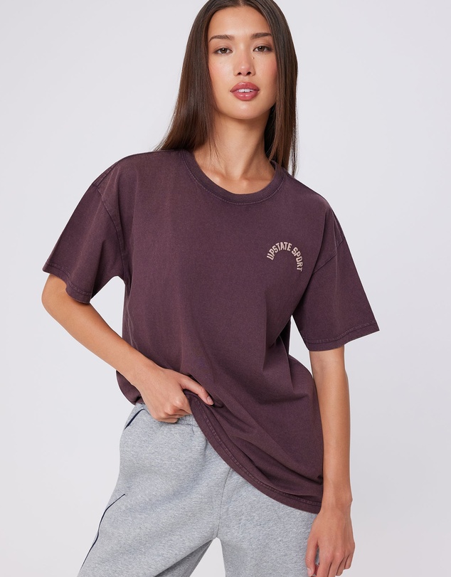 Upstate - Thrive Tee - Washed Merlot