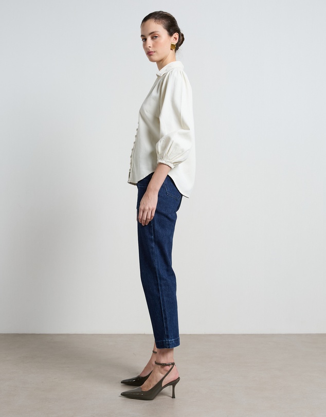 DRICOPER DENIM - Stella Stretch High Waisted Indigo Trousers