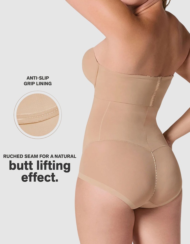 Leonisa - Sheer Highlight Extra-High Waist Butt-Lift Shaper Brief