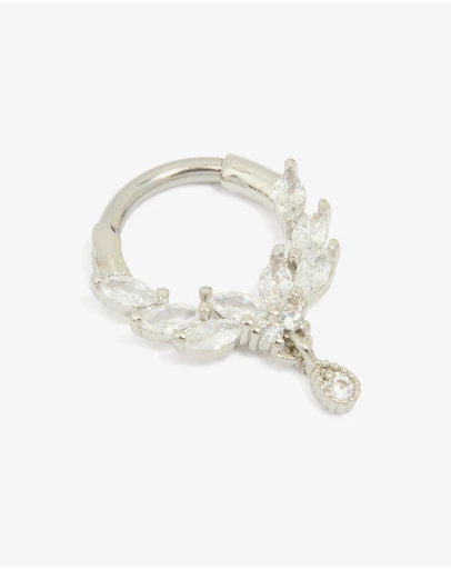 Lovisa - Surgical Steel Cubic Zirconia Marquise Clicker Ring