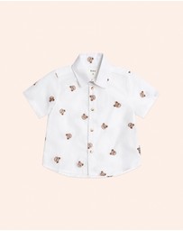 Huxbaby - Shortsleeve Huxbear Button Up Crisp - Babies