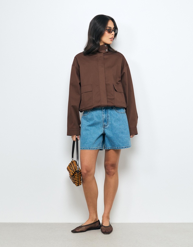 AERE - Rosa Mid Length Denim Shorts