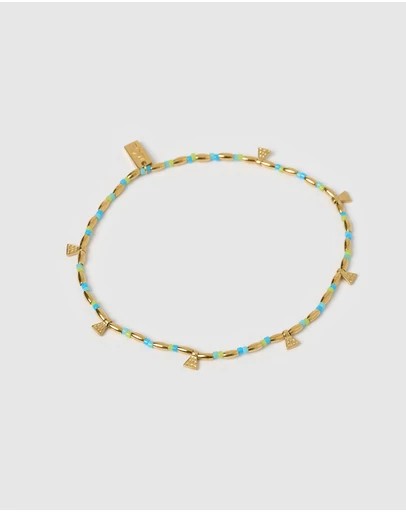 Arms Of Eve - Natalia Gold Anklet - Ocean