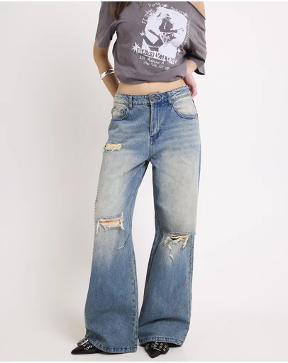 Neon Hart - Jumbo Tribal Denim Jeans