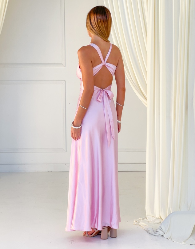 Beginning Boutique - Oden Light Pink Formal Maxi Dress