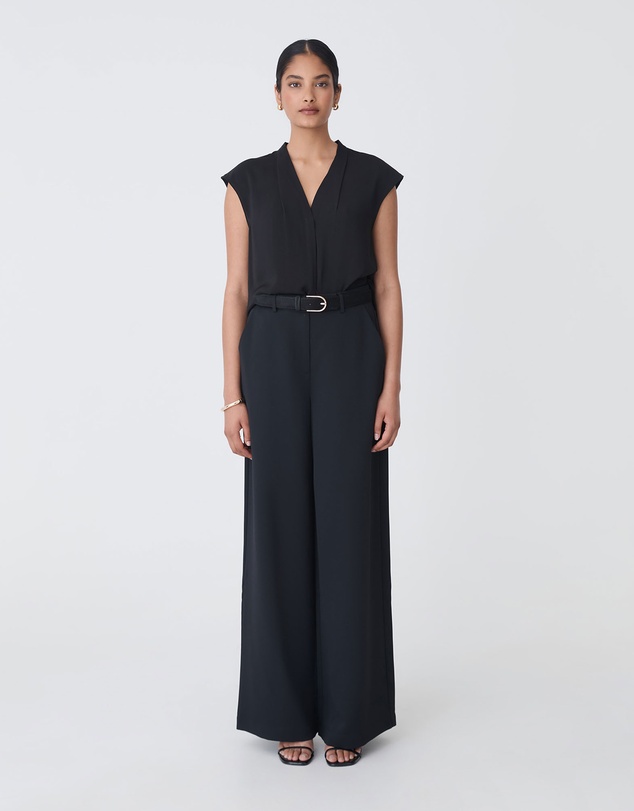 Forcast - Adelaide V-Neck Cap Sleeve Top