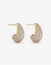 Michael Hill - Pavé Tapered Cubic Zirconia Stud Earrings in 18kt Vermeil