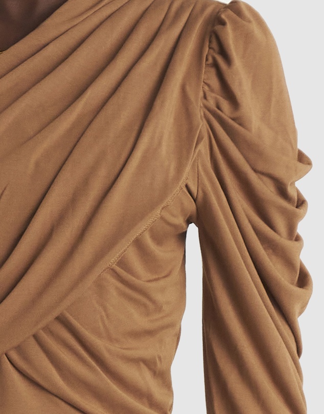 Zerafima - Jersey Gathered LS Top