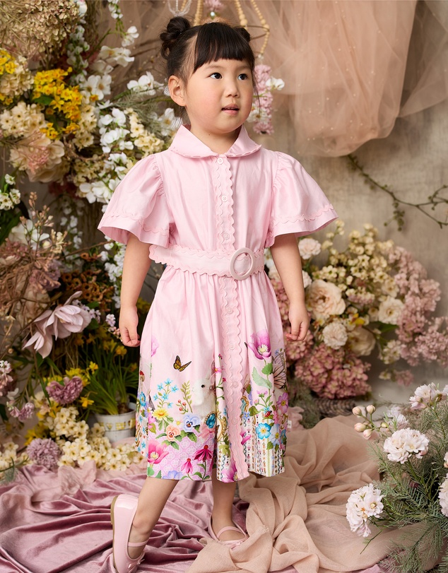 Fleur Harris - 'Heirloom Treasures' Maple Dress in Pink Multi