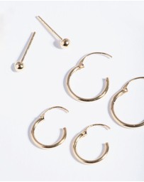 Lovisa - Gold Plated Sterling Silver Stud & Hoop Pack Earring