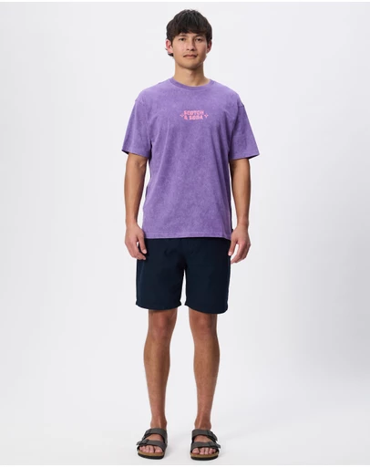 Scotch & Soda - Front Artwork Relaxed-Fit Snow-Washed T-Shirt