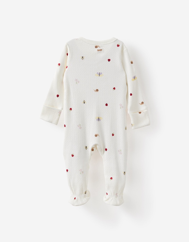 Cotton On Kids - Littlie Organic Long Sleeve Zip Romper