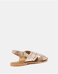 Just Because - Malita Leather Slingback Sandals
