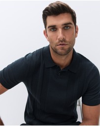 UNISON - Panel Stitch Knit Polo