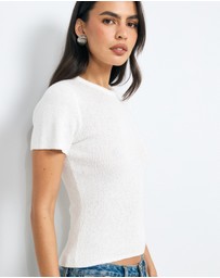 AERE - Vea Organic Cotton Textured Knit Tee