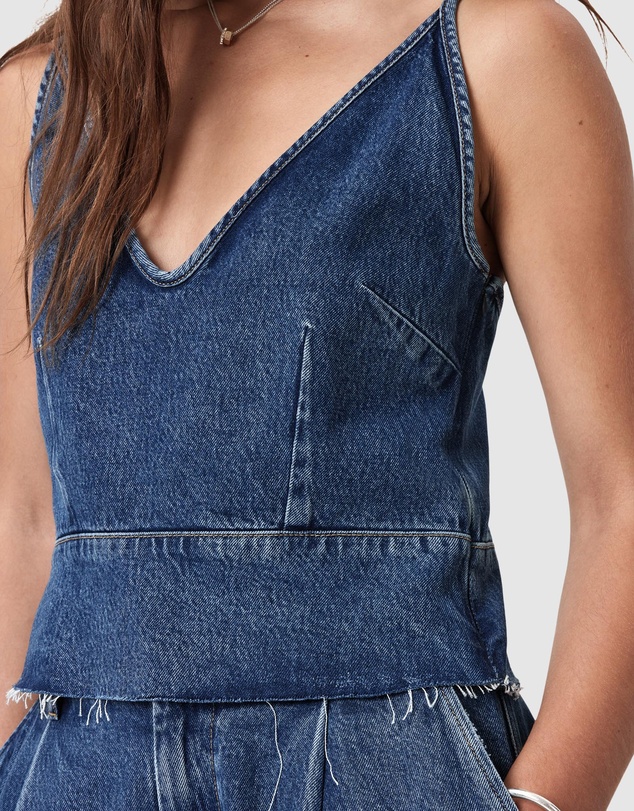 AllSaints - Lilah Denim Top
