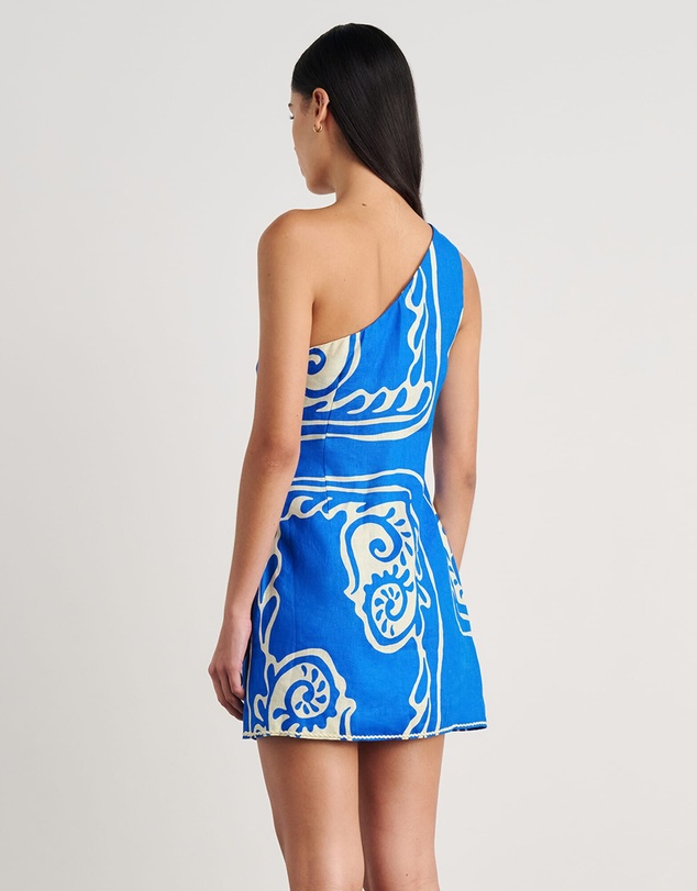 Jag - Ceezee Asymmetric Linen Mini Dress