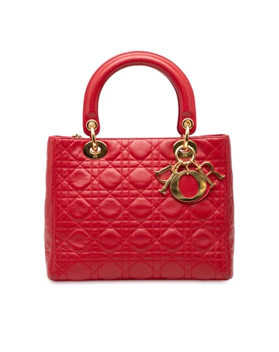 Pre-Loved by Azura Reborn - Pre-Loved Medium Lambskin Cannage Lady Dior