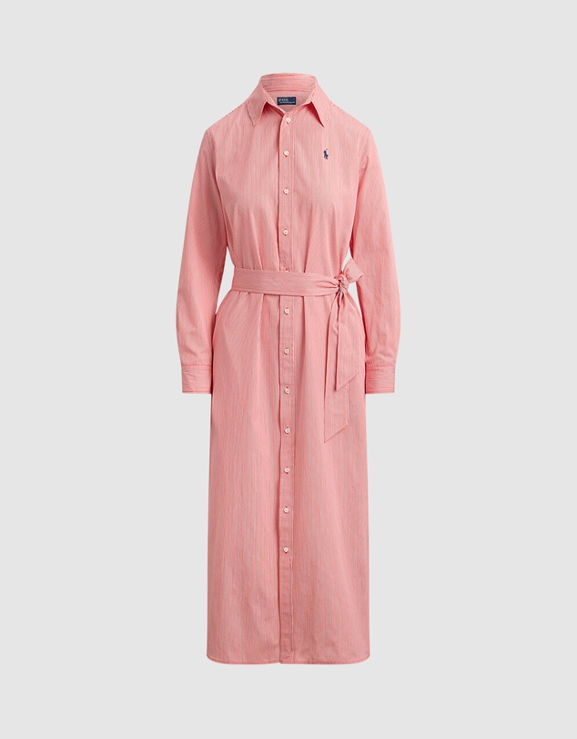 Polo Ralph Lauren - Belted Striped Cotton Shirtdress - The ICONIC Exclusive