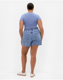 City Chic - Micro Game Day Print Tee - Blue